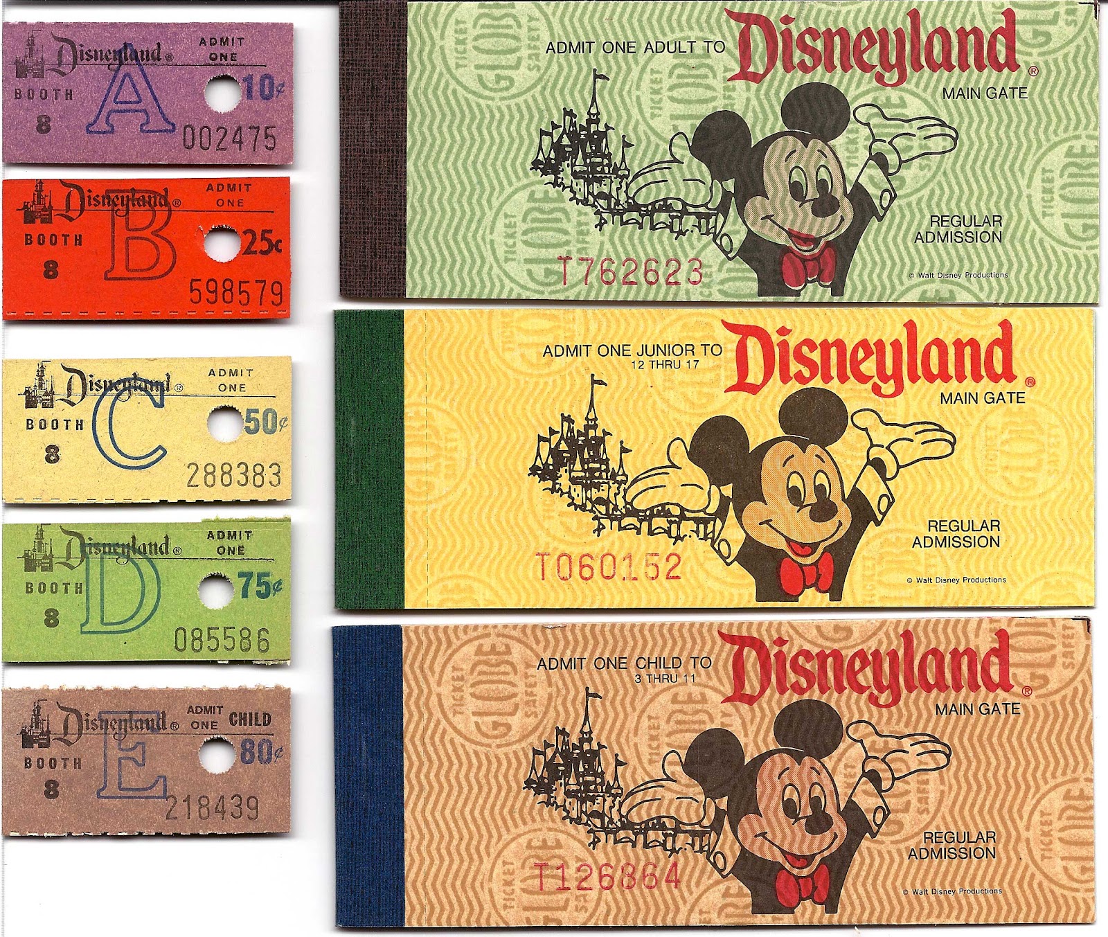 Vintage Disneyland Tickets Decades of Disneyland Tickets Part 2